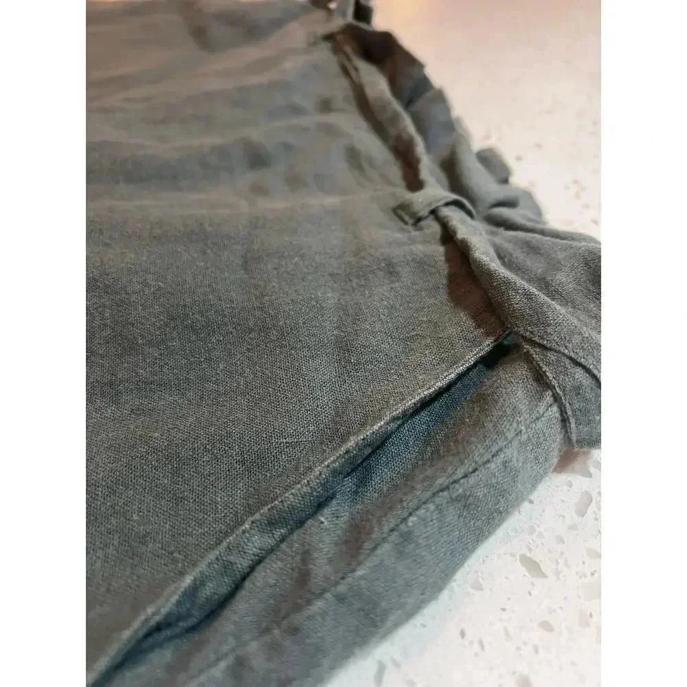 June &hudson skirt loose olive green tie belt size small - Picture 2 of 6